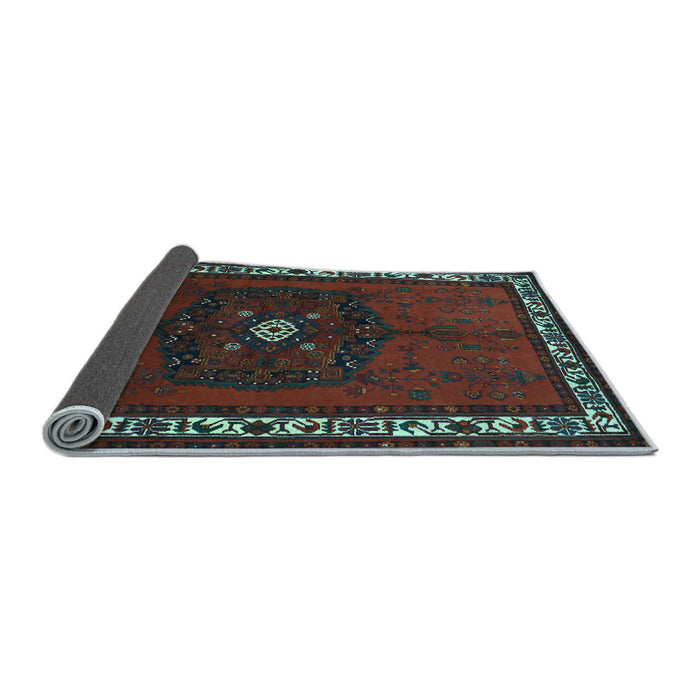Sideview of Persian Light Blue Traditional Rug, tr694lblu