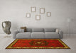 Machine Washable Persian Yellow Traditional Rug in a Living Room, wshtr694yw