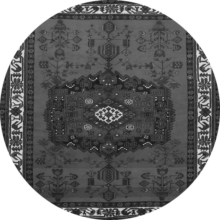 Machine Washable Persian Gray Traditional Rug, wshtr694gry