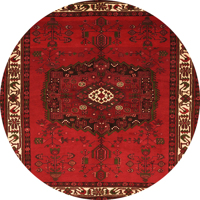 Square Persian Orange Traditional Rug, tr694org