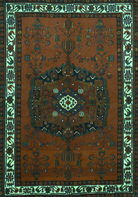 Persian Turquoise Traditional Rug, tr694turq