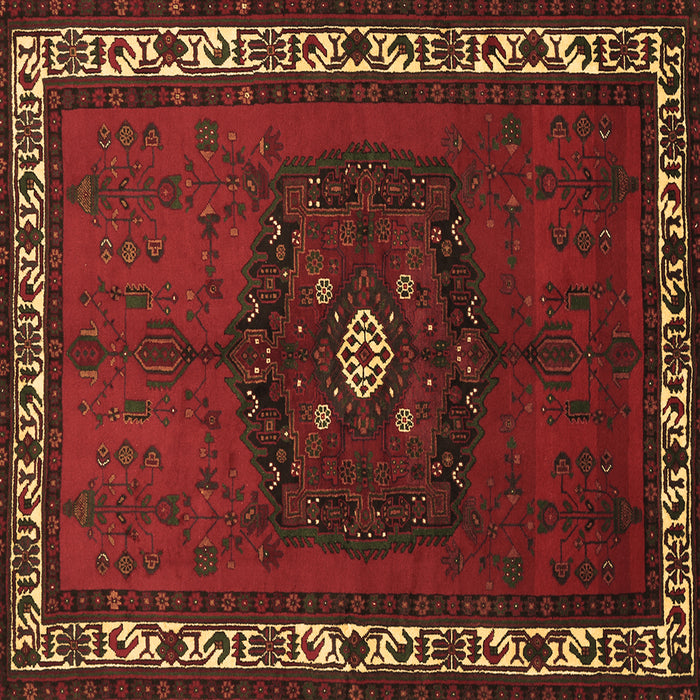 Square Persian Brown Traditional Rug, tr694brn