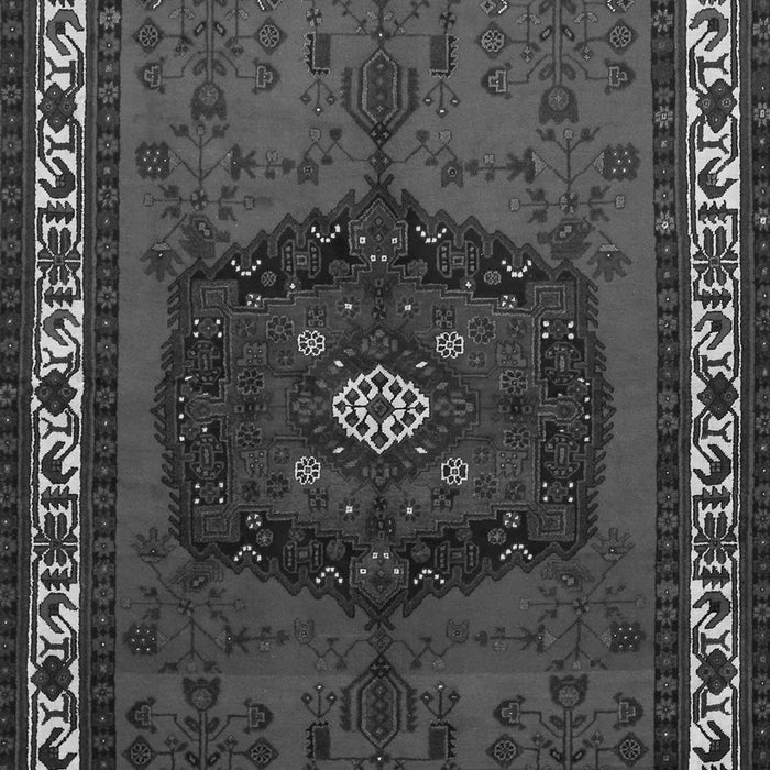 Serging Thickness of Machine Washable Persian Gray Traditional Rug, wshtr694gry