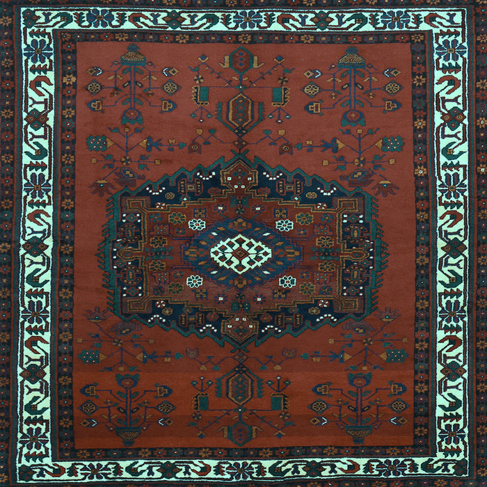 Square Persian Light Blue Traditional Rug, tr694lblu