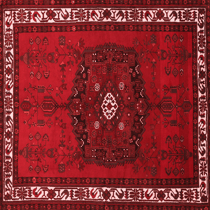 Machine Washable Persian Red Traditional Rug, wshtr694red
