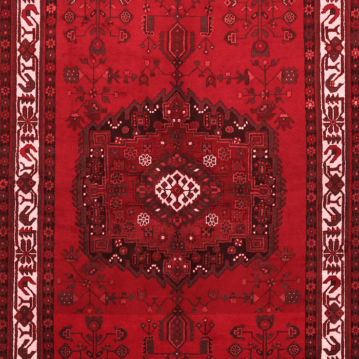 Machine Washable Persian Red Traditional Rug, wshtr694red