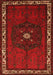 Serging Thickness of Machine Washable Persian Orange Traditional Area Rugs, wshtr694org