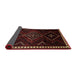 Sideview of Traditional Dark Brown Persian Rug, tr695
