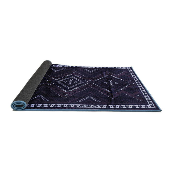 Sideview of Persian Blue Traditional Rug, tr695blu