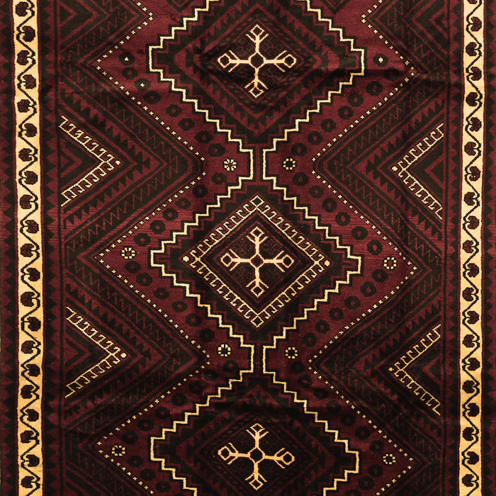 Machine Washable Persian Brown Traditional Rug, wshtr695brn