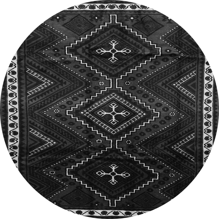 Machine Washable Persian Gray Traditional Rug, wshtr695gry