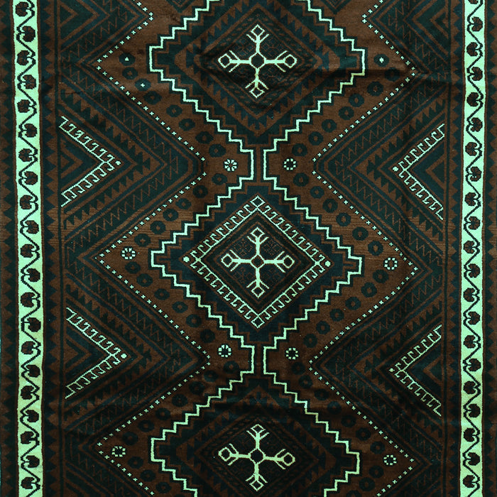 Machine Washable Persian Turquoise Traditional Area Rugs, wshtr695turq