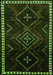 Serging Thickness of Machine Washable Persian Green Traditional Area Rugs, wshtr695grn