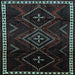 Square Persian Light Blue Traditional Rug, tr695lblu