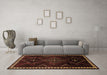 Machine Washable Persian Brown Traditional Rug in a Living Room,, wshtr695brn