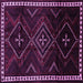 Square Machine Washable Persian Purple Traditional Area Rugs, wshtr695pur