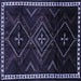 Square Persian Blue Traditional Rug, tr695blu