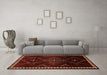 Machine Washable Persian Orange Traditional Area Rugs in a Living Room, wshtr695org