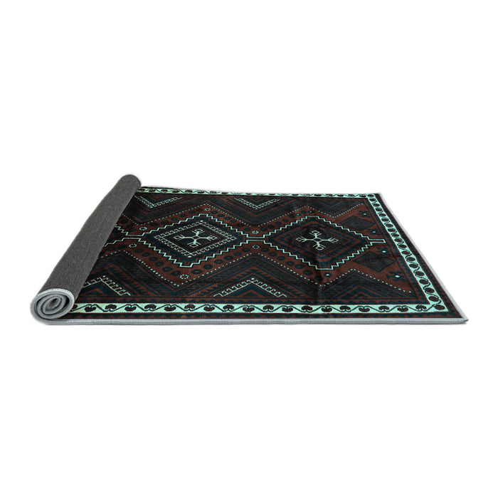 Sideview of Persian Light Blue Traditional Rug, tr695lblu