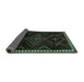 Sideview of Persian Turquoise Traditional Rug, tr695turq