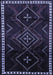 Machine Washable Persian Blue Traditional Rug, wshtr695blu