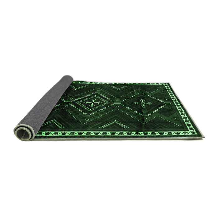 Sideview of Persian Emerald Green Traditional Rug, tr695emgrn