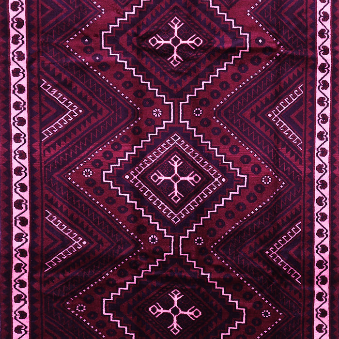 Machine Washable Persian Pink Traditional Rug, wshtr695pnk