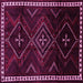 Square Machine Washable Persian Pink Traditional Rug, wshtr695pnk