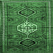 Square Persian Emerald Green Traditional Rug, tr696emgrn