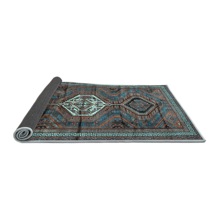Sideview of Persian Light Blue Traditional Rug, tr696lblu