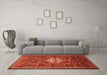 Machine Washable Persian Orange Traditional Area Rugs in a Living Room, wshtr696org