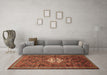 Machine Washable Persian Brown Traditional Rug in a Living Room,, wshtr696brn