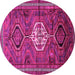 Round Persian Pink Traditional Rug, tr696pnk