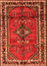 Serging Thickness of Machine Washable Persian Orange Traditional Area Rugs, wshtr697org