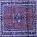 Square Persian Blue Traditional Rug, tr697blu