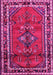 Machine Washable Persian Pink Traditional Rug, wshtr697pnk