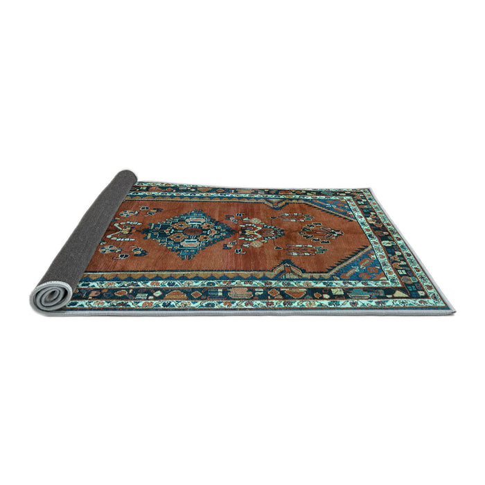 Sideview of Persian Light Blue Traditional Rug, tr697lblu
