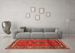 Machine Washable Persian Orange Traditional Area Rugs in a Living Room, wshtr697org