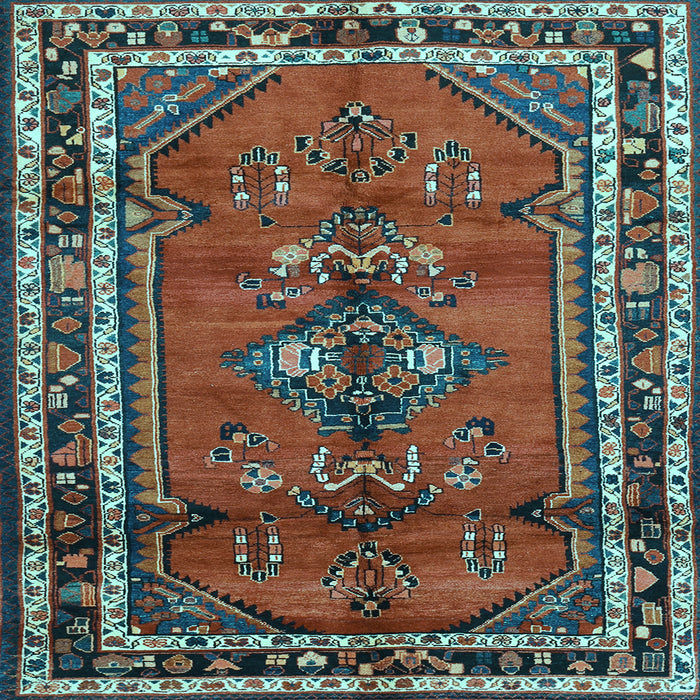 Square Persian Light Blue Traditional Rug, tr697lblu