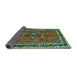 Sideview of Persian Turquoise Traditional Rug, tr697turq