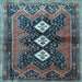 Square Machine Washable Persian Light Blue Traditional Rug, wshtr698lblu