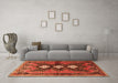 Machine Washable Persian Orange Traditional Area Rugs in a Living Room, wshtr698org