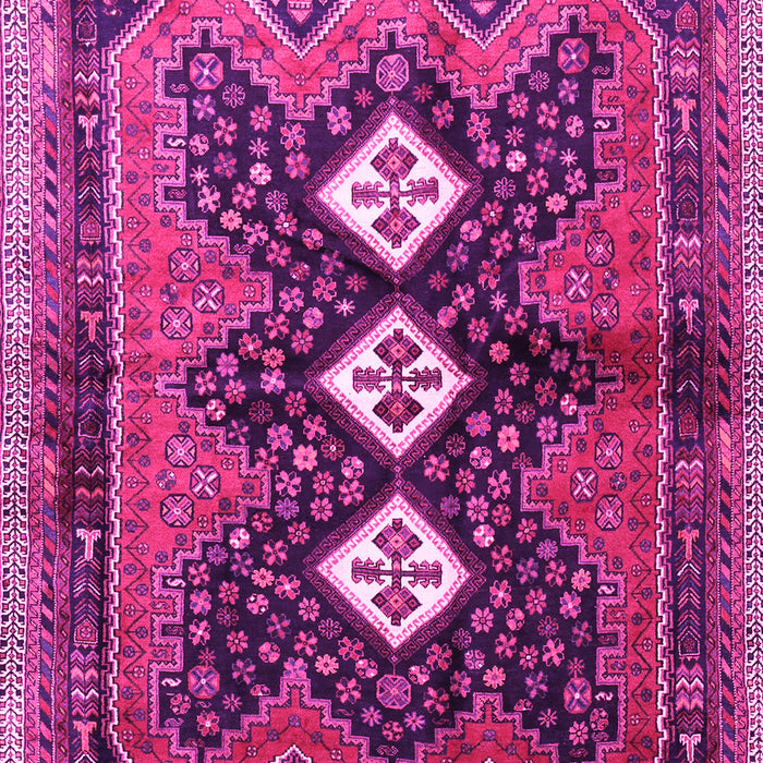 Machine Washable Persian Pink Traditional Rug, wshtr698pnk