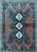 Machine Washable Persian Light Blue Traditional Rug, wshtr698lblu