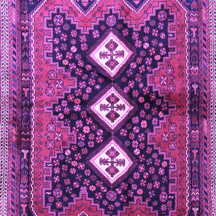 Machine Washable Persian Purple Traditional Area Rugs, wshtr698pur