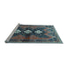 Sideview of Machine Washable Persian Light Blue Traditional Rug, wshtr698lblu