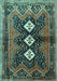 Persian Turquoise Traditional Rug, tr698turq