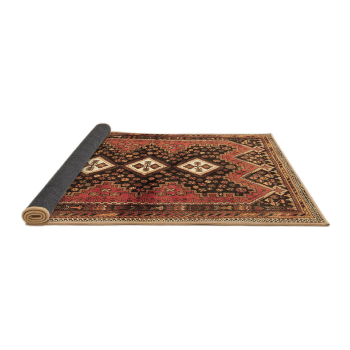 Sideview of Persian Brown Traditional Rug, tr698brn
