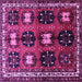 Square Persian Purple Traditional Rug, tr699pur