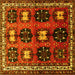 Square Persian Yellow Traditional Rug, tr699yw